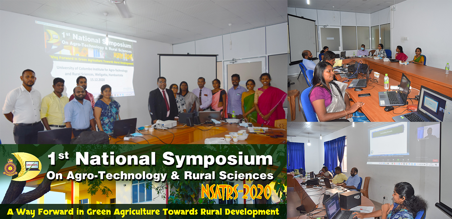 1st National Symposium on Agro-Technology and Rural Sciences (NSATRS) 2020 Virtual Symposium