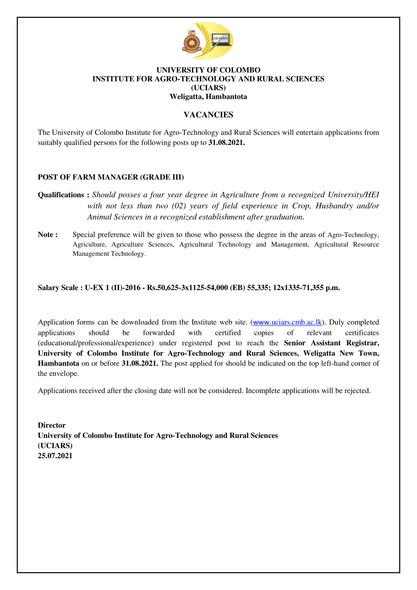 advertisement-farm-manager-grade-iii-1-university-of-colombo